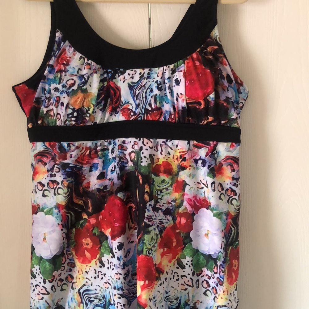 Woman’s floral one piece stretchy dress plus size Swimsuit